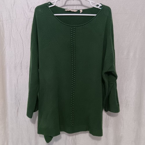 Soft Surroundings Scoop Neck Cozy Soft Casual Green Drapey Lagenlook Sweater 2X - Picture 2 of 14