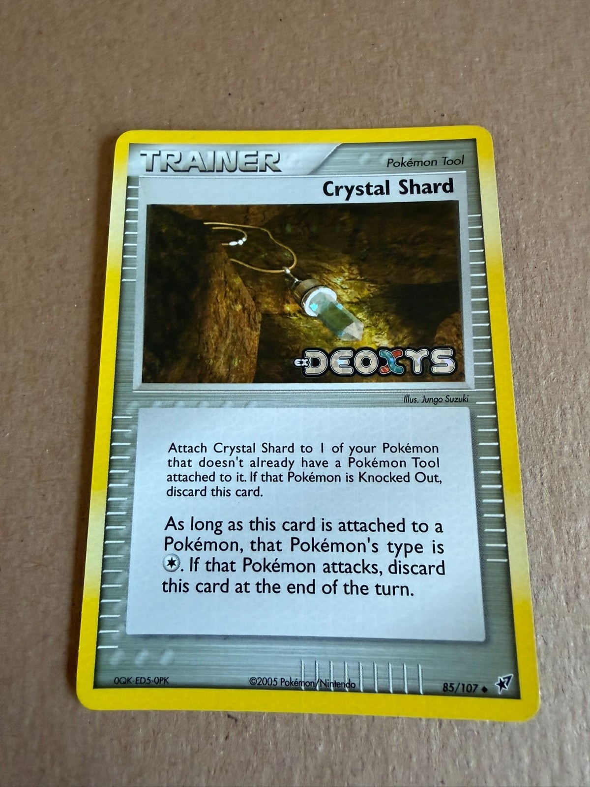 Pokemon Crystal Shard 85/107 Reverse Holo Stamped EX Deoxys 85/107 - NM