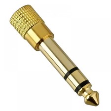 TRS Stereo Audio Headphone Adapter 6.5mm 1/4" Male to 3.5mm 1/8" Female Jack