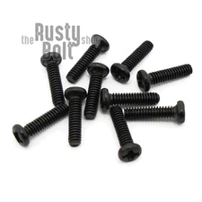 M2 x 8mm, Phillips Pan Head Screws, 10.9 Steel, Black