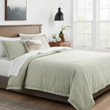 Light Gray King Duvet Cover  Sham Set - Threshold Cotton Linen Chambray