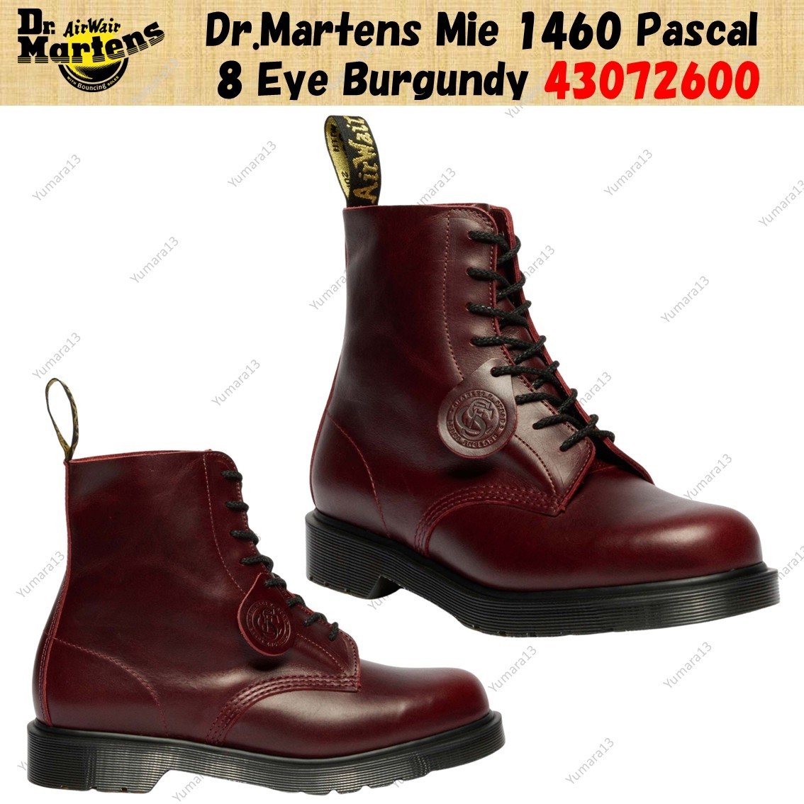 Dr.Martens Mie 1460 Pascal 8 Eye Burgundy 43072600