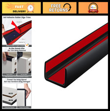 Self-Adhesive Rubber U Channel Edge Trim - 3/4" x 20ft, Black, for Plywood  Cab