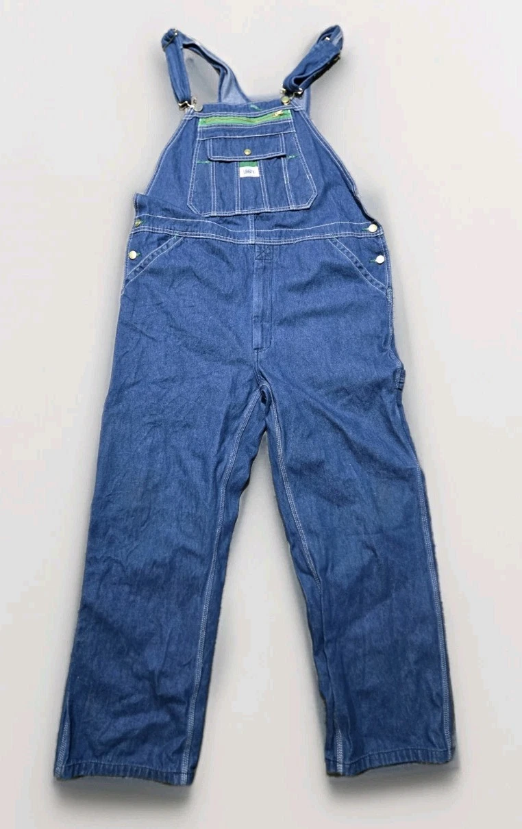 Liberty Overalls Mens 38x30 Blue Denim Bibs Workwear Farm Outdoor Ranch Chore