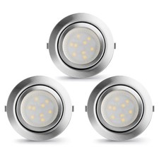 3 PCS LED Wired Under Cabinet Puck Lights Dimmable Plug In 6000K 6W 480LM