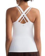 Tank top with Built in Bra for Women,Compression Shirts Crisscross Back Worko...