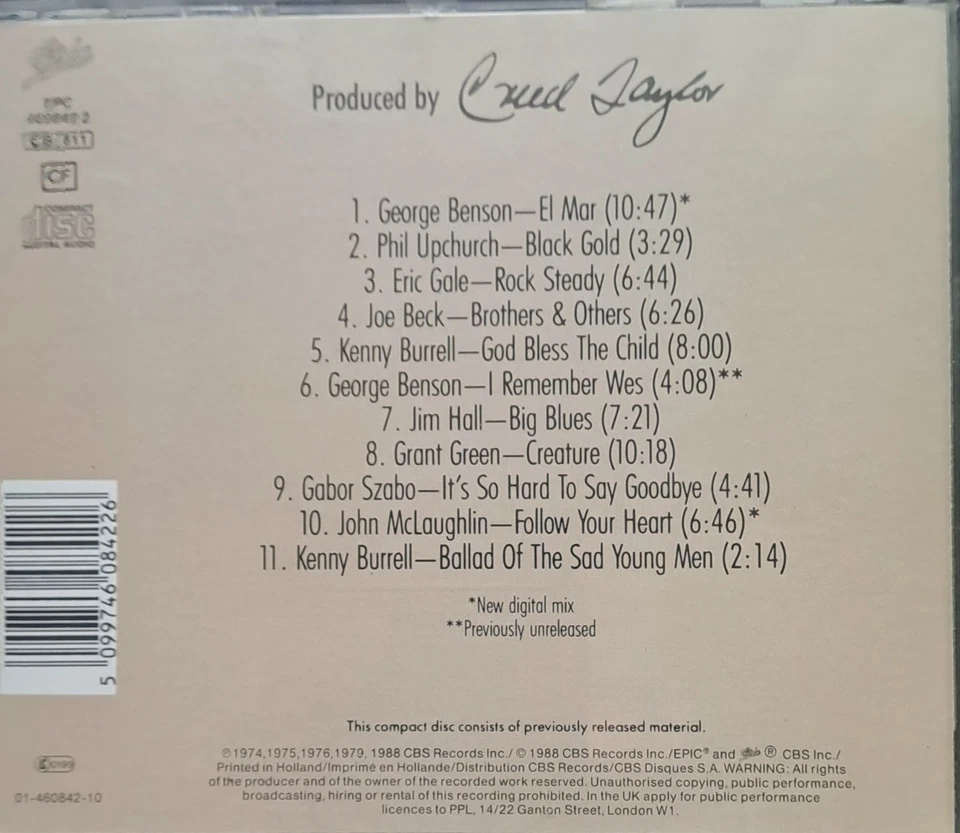 CTI Masters of the Guitar: George Benson/ John McLaughlin/ Grant Green/ Jim Hall - Bild 2 von 2