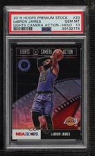 2019 NBA Hoops Premium Stock Lights Camera Action Holo LeBron James PSA 10 00ur
