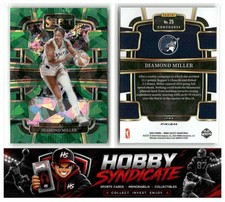 2024 Panani Select WNBA #25 Diamond Miller Green Cracked Ice