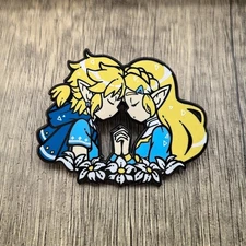 The Legend of Zelda Link & Zelda Princess 2.0" Enamel Metal Pin Gift