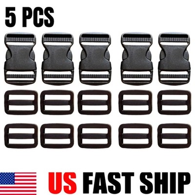 5 Set 1 Inch Buckles for Straps Clip Quick Side Release Buckles,Buckle Straps wi