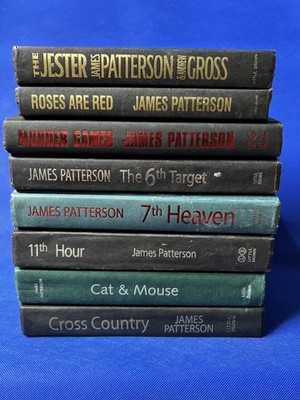 Lot Of 8 James Patterson Hardcover Books-The Jester-7th Heaven-Cat & Mouse