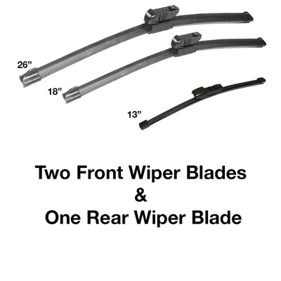 Skoda Karoq 2017 - 2023 Front and Rear Windscreen Wiper Blades