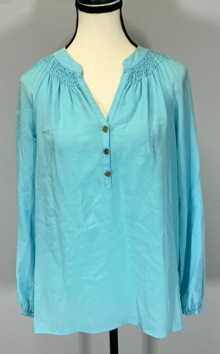 Lilly Pulitzer Elsa Women's Size S Blue Silk Top NWT