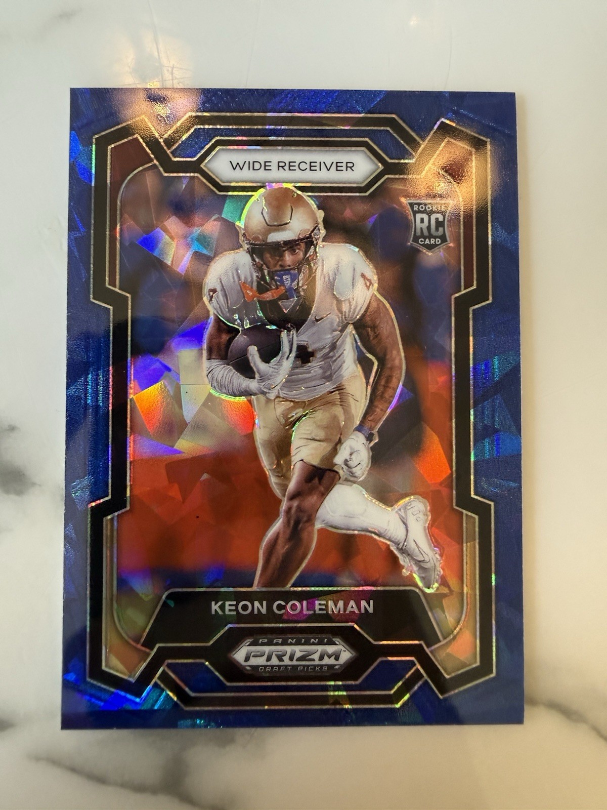2024 Panini Prizm Draft Picks - Keon Coleman #120 Blue Ice Prizm /99 (RC)