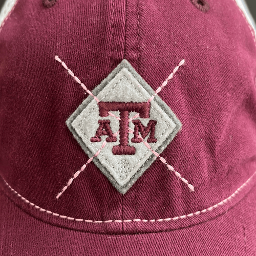 Adidas Texas A&M Juvenil SnapBack Malla Sombrero Gorra Granate Blanco Rosa Ajustable - Imagen 3 de 10