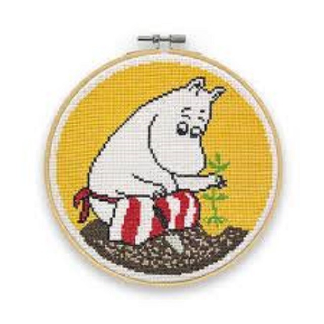 The Crafty Kit Company 'Moomin - Moominmamma Planting' Cross Stitch Kit