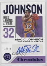 2018 Panini Chronicles Signatures Blue 37/49 Magic Johnson #CS-MJ Auto HOF 9ef
