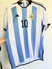 Lionel Messi Authentic 2022 Argentina Home Jersey World Cup 2-Stars