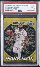 2019 PANINI HOOPS PREMIUM STOCK HIGH VOLTAGE #7 ANTHONY DAVIS PSA 9