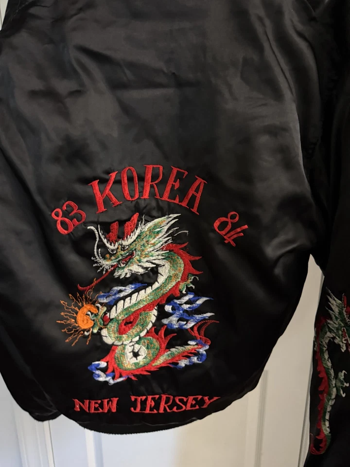 Vintage US Navy Military Korea Souvenir Tour  Embroidered Jacket Size 24 x 22 - Image 3 of 4