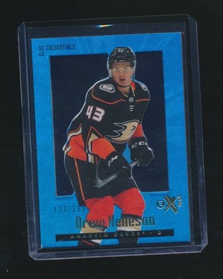 DREW HELLESON 2023-24 SKYBOX EX 2000 BLUE CREDENTIALS RC PARALLEL 133/299 #146