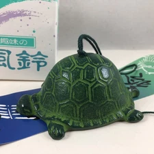 Japanese Wind Chime Bell Iwachu Nambu Cast Iron KAME Green Turtle Made in Japan