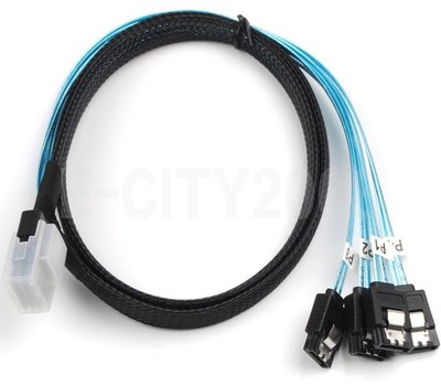 Mini SAS 36P SFF-8087 IPASS to 4x SATA 7Pin Splitter Adapter Breakout kabel 50cm