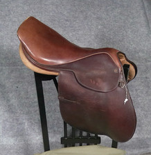 Collegiate 16.5 Close Contact Jump Saddle Brown Leather English Horse Tack