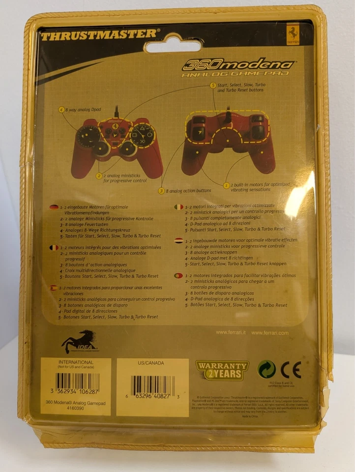 Thrustmaster 360 Modena Analog Gamepad For Playstation 2 PS2 PSONE NIP - Image 2 of 4