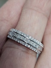 Eternity Band Sterling Silber 925 mit 2,61 ct...