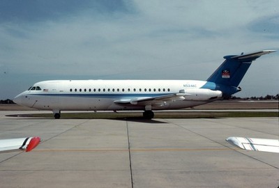 BAC One Eleven, N524AC, Flugzeugrutsche