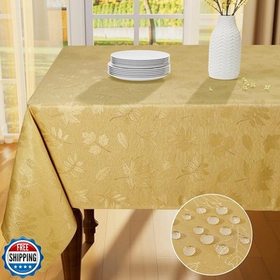 Smiry Rectangle Thanksgiving Tablecloth, 60x102 Inch Fall Waterproof Damask T