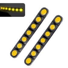 Car Bumper Guard Strips, Reflective Anti-collision TPU Protector, 2 PCS Yellow