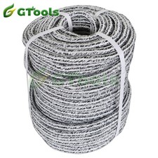 24 Strand Braided Rope 5/8 Inch 200ft Black White, Max Load 16000 Lbs