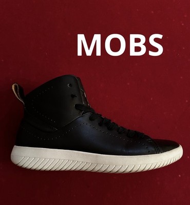 MOBS Black Leather Tread High Top Sneakers Women Size 8. Retail $330