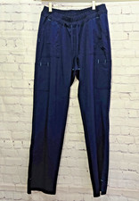 Scrubstar Scrub Pants Blue Elastic Tie Waist Pockets Size M Medical Nurse Comfy