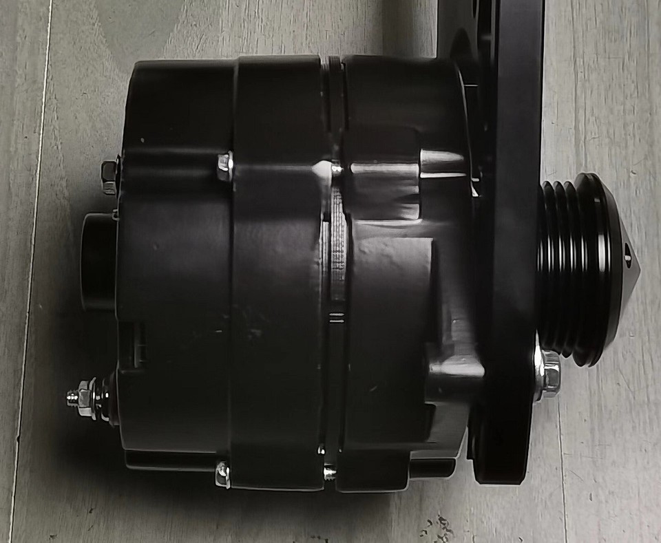 NEW Chevy SBC 350 400 Black Aluminum Complete Serpentine Belt Drive ...