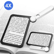 Magnifying Glass Folding 4X 20X Large Page Handheld Magnifier for Reading