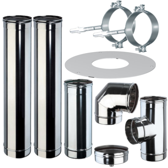 Tubo Canna Fumaria In Acciaio Inox 316 - DN 80, Lunghezza 1000mm | Per Stufe E Camini - Foto 10