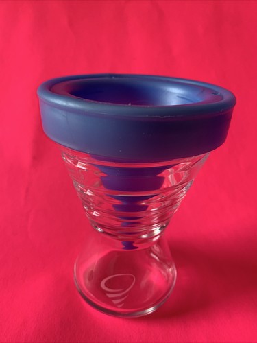 RARE Bormioli Rocco Ice Glass 2 Dessert Appetizer Chiller Parfait Swirled Freeze - Picture 6 of 24