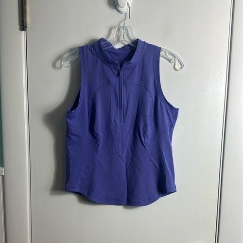 Lululemon Front Zip Mock-Neck Tennis Tank TopCharged Indigo - Picture 2 of 7