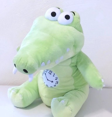 Disney Tick Tock The Crocodile Plush Large Stuffed Animal Peter Pan Light Green