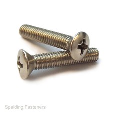 Stainless UNF Raised Countersunk Slotted & Phillips Machine Screws. 10-32 & 1/4"