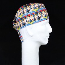 Wonder Woman Face All Over Theme Scrub Hat