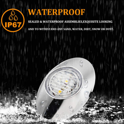 RVZONE Underwater Marine LED Boat Lights, 8.2 In 3000LM 12V