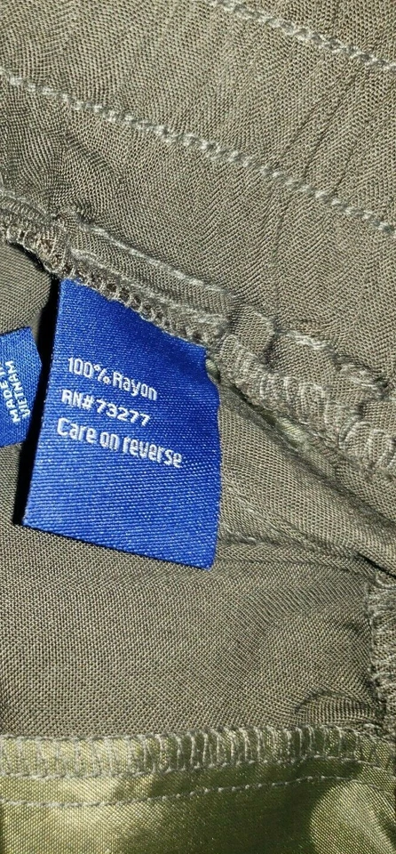 NUEVO Apt 9 Para Mujer XXL Verde Pull On Pantalones Cortos Bolsillos Fluidos Boho Foto 4 de 4