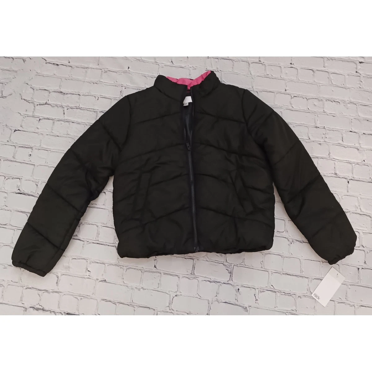 Nordstrom Rack Girls Black Puffer Jacket NWT Size L 10 12