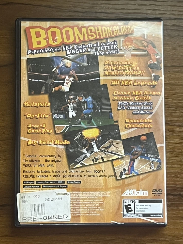 NBA Jam Sony PlayStation 2 PS2 2003 CIB Complete W/ Manual & Registration Card - Image 3 of 4