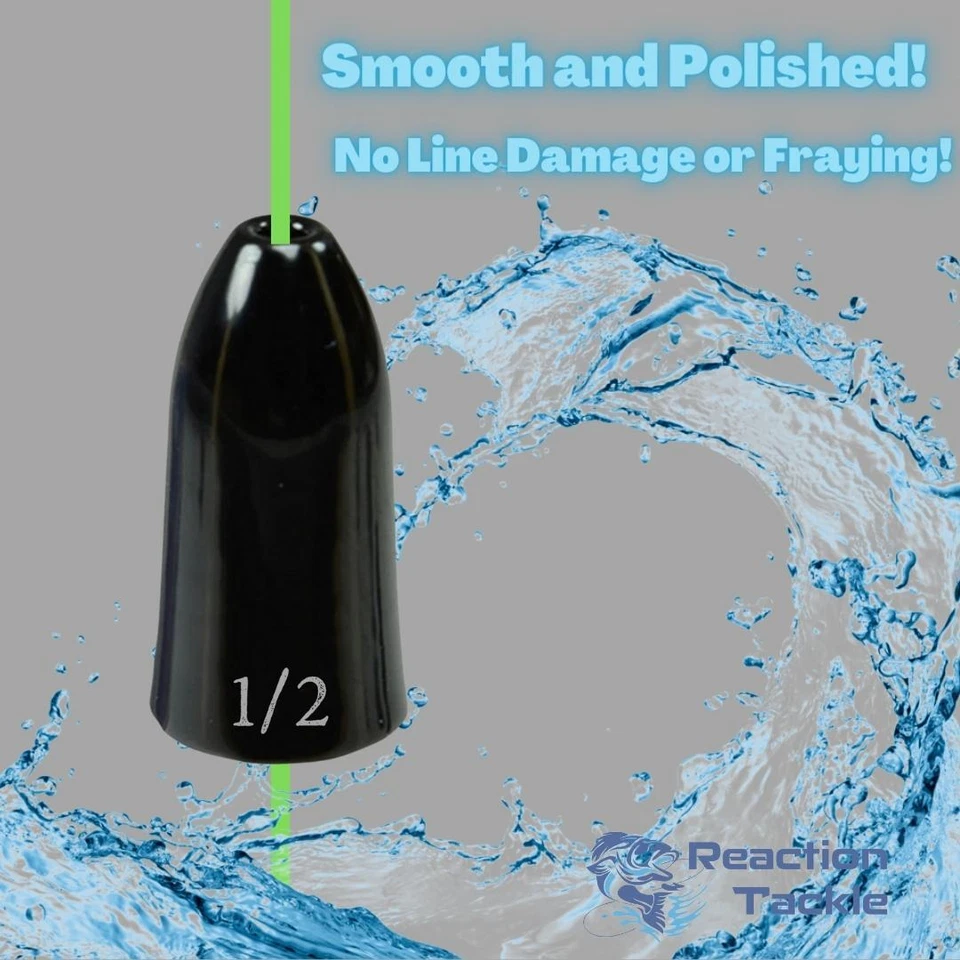 Aparejo de reacción de tungsteno a granel gusano pesos bala hundidores varios colores/tamaños Foto 4 de 4